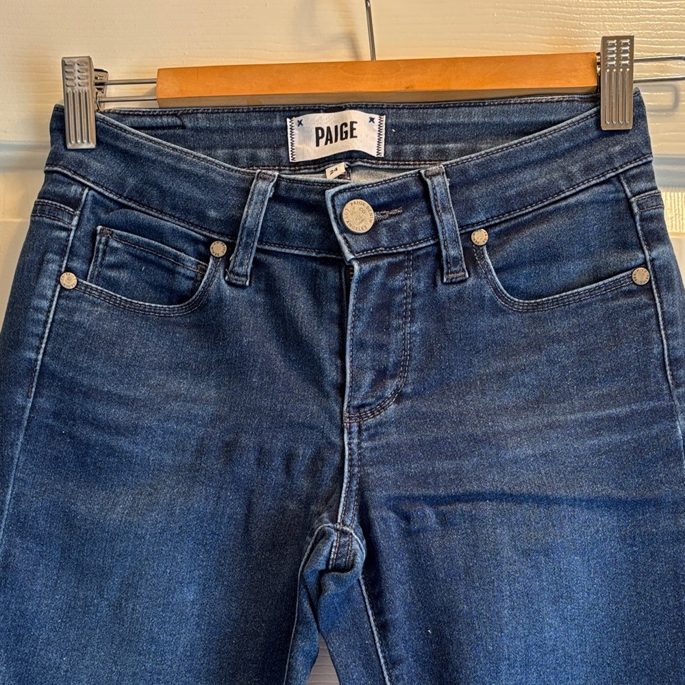 PAIGE Women's Dark Blue Skinny Jeans